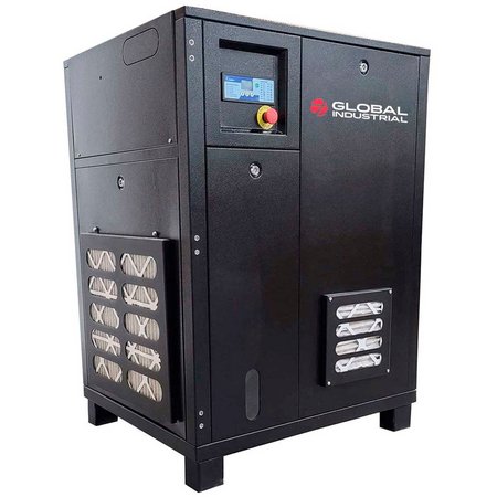 GLOBAL INDUSTRIAL Tankless Rotary Screw Air Compressor, 5 HP, 1 Phase, 230V B2811233